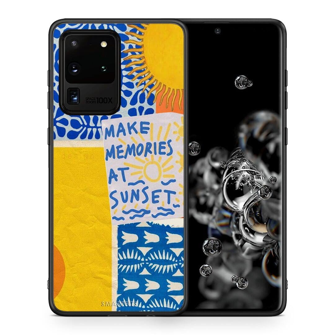 Θήκη Samsung S20 Ultra Sunset Memories από τη Smartfits με σχέδιο στο πίσω μέρος και μαύρο περίβλημα | Samsung S20 Ultra Sunset Memories case with colorful back and black bezels