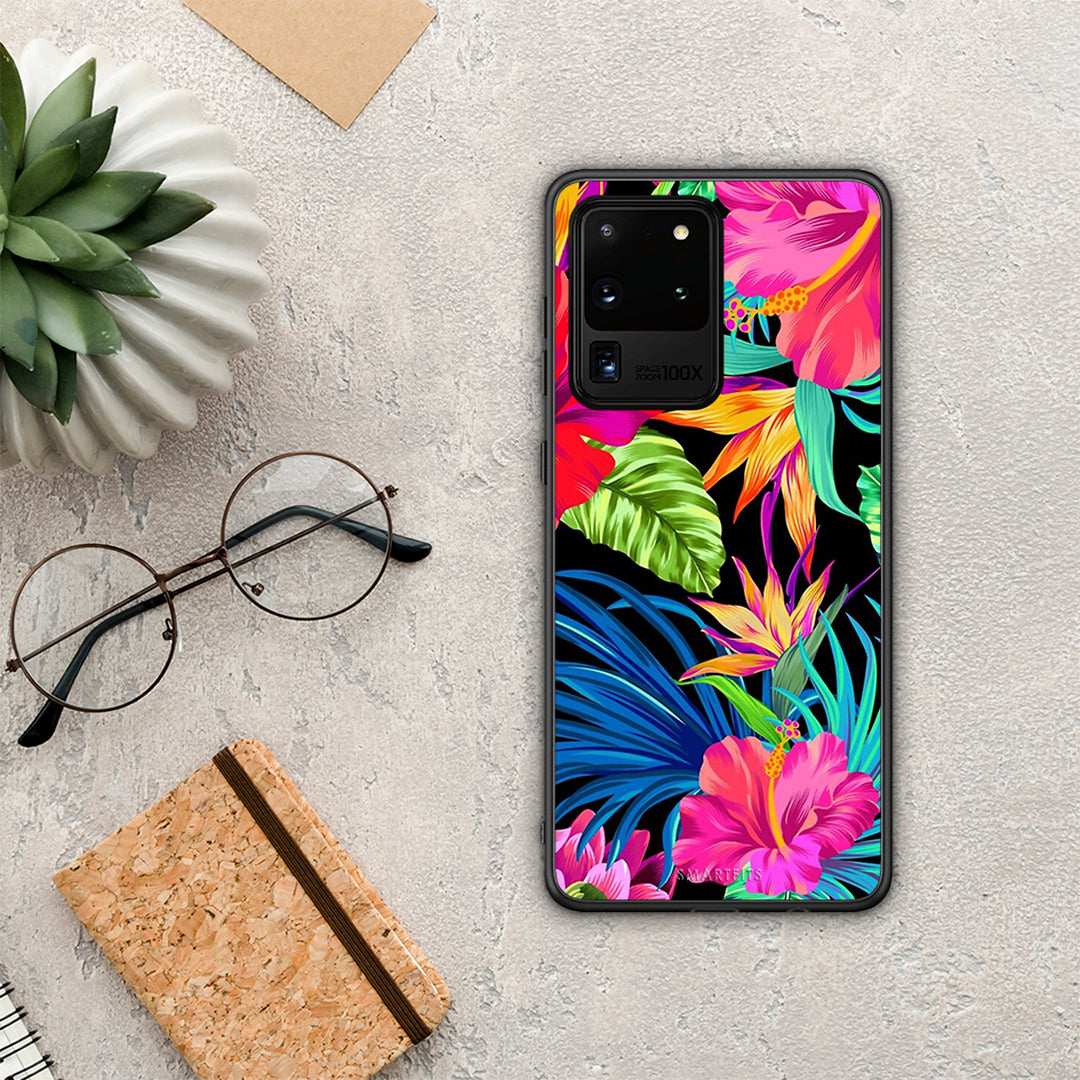 Tropical Flowers - Samsung Galaxy S20 Ultra θήκη