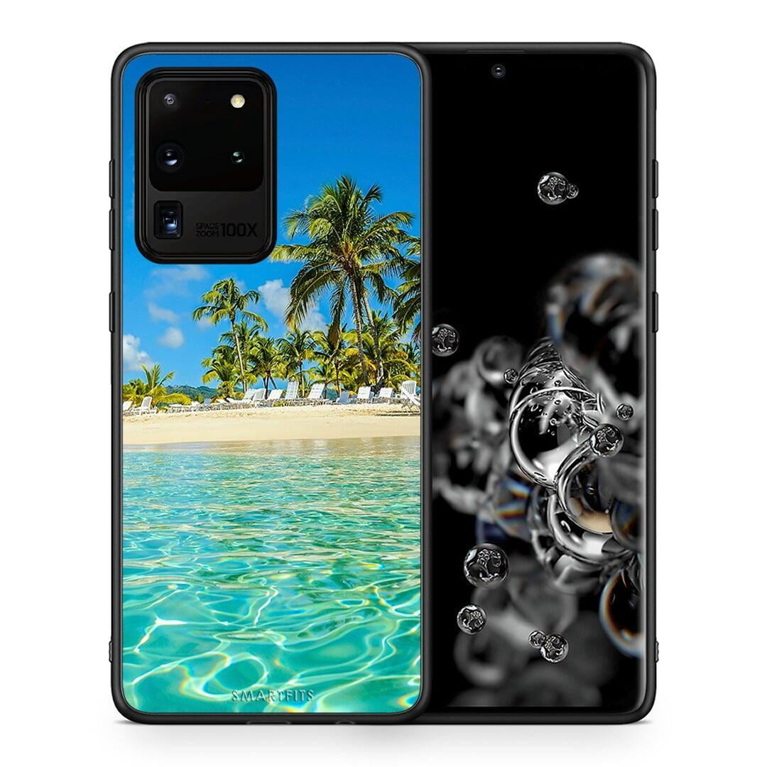 Θήκη Samsung S20 Ultra Tropical Vibes από τη Smartfits με σχέδιο στο πίσω μέρος και μαύρο περίβλημα | Samsung S20 Ultra Tropical Vibes case with colorful back and black bezels