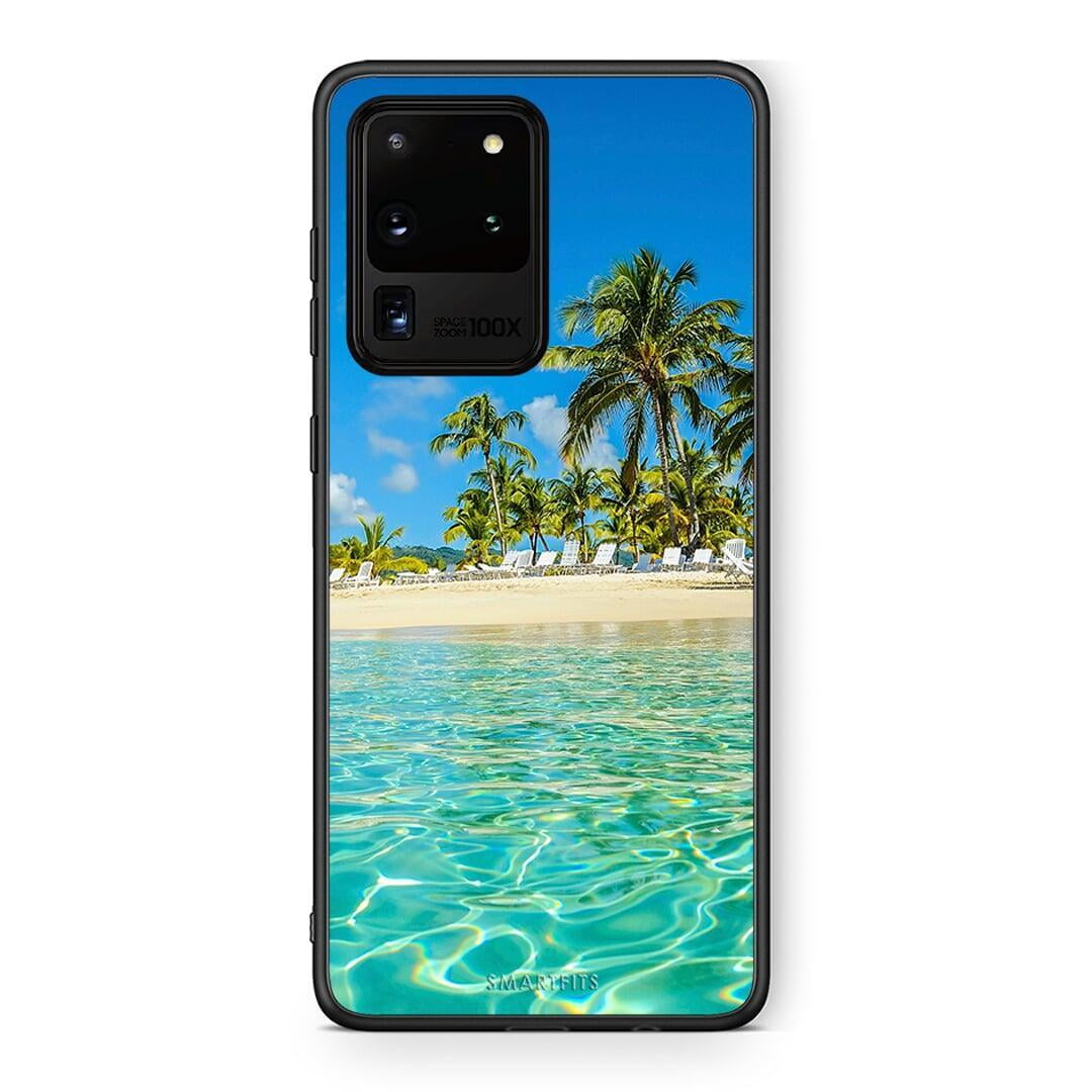 Samsung S20 Ultra Tropical Vibes Θήκη από τη Smartfits με σχέδιο στο πίσω μέρος και μαύρο περίβλημα | Smartphone case with colorful back and black bezels by Smartfits