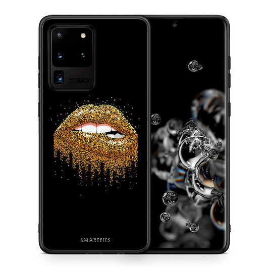 Θήκη Samsung S20 Ultra Golden Valentine από τη Smartfits με σχέδιο στο πίσω μέρος και μαύρο περίβλημα | Samsung S20 Ultra Golden Valentine case with colorful back and black bezels