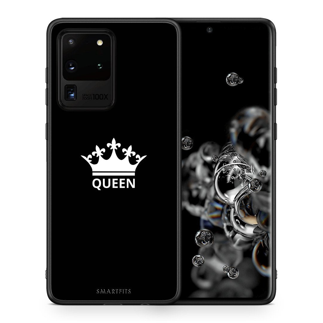 Θήκη Samsung S20 Ultra Queen Valentine από τη Smartfits με σχέδιο στο πίσω μέρος και μαύρο περίβλημα | Samsung S20 Ultra Queen Valentine case with colorful back and black bezels