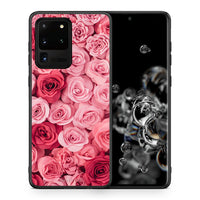 Thumbnail for Θήκη Samsung S20 Ultra RoseGarden Valentine από τη Smartfits με σχέδιο στο πίσω μέρος και μαύρο περίβλημα | Samsung S20 Ultra RoseGarden Valentine case with colorful back and black bezels