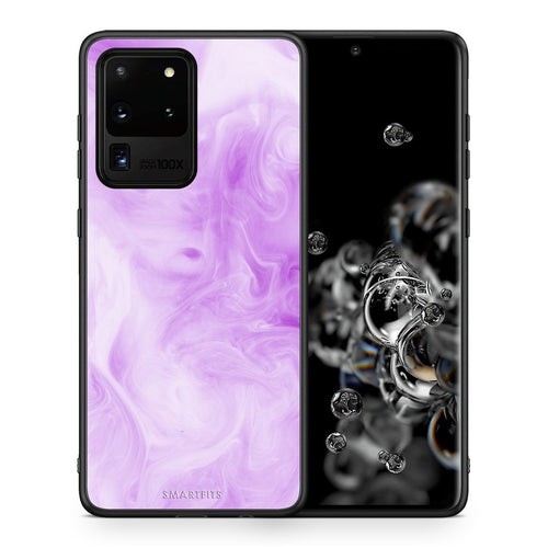 Θήκη Samsung S20 Ultra Lavender Watercolor από τη Smartfits με σχέδιο στο πίσω μέρος και μαύρο περίβλημα | Samsung S20 Ultra Lavender Watercolor case with colorful back and black bezels