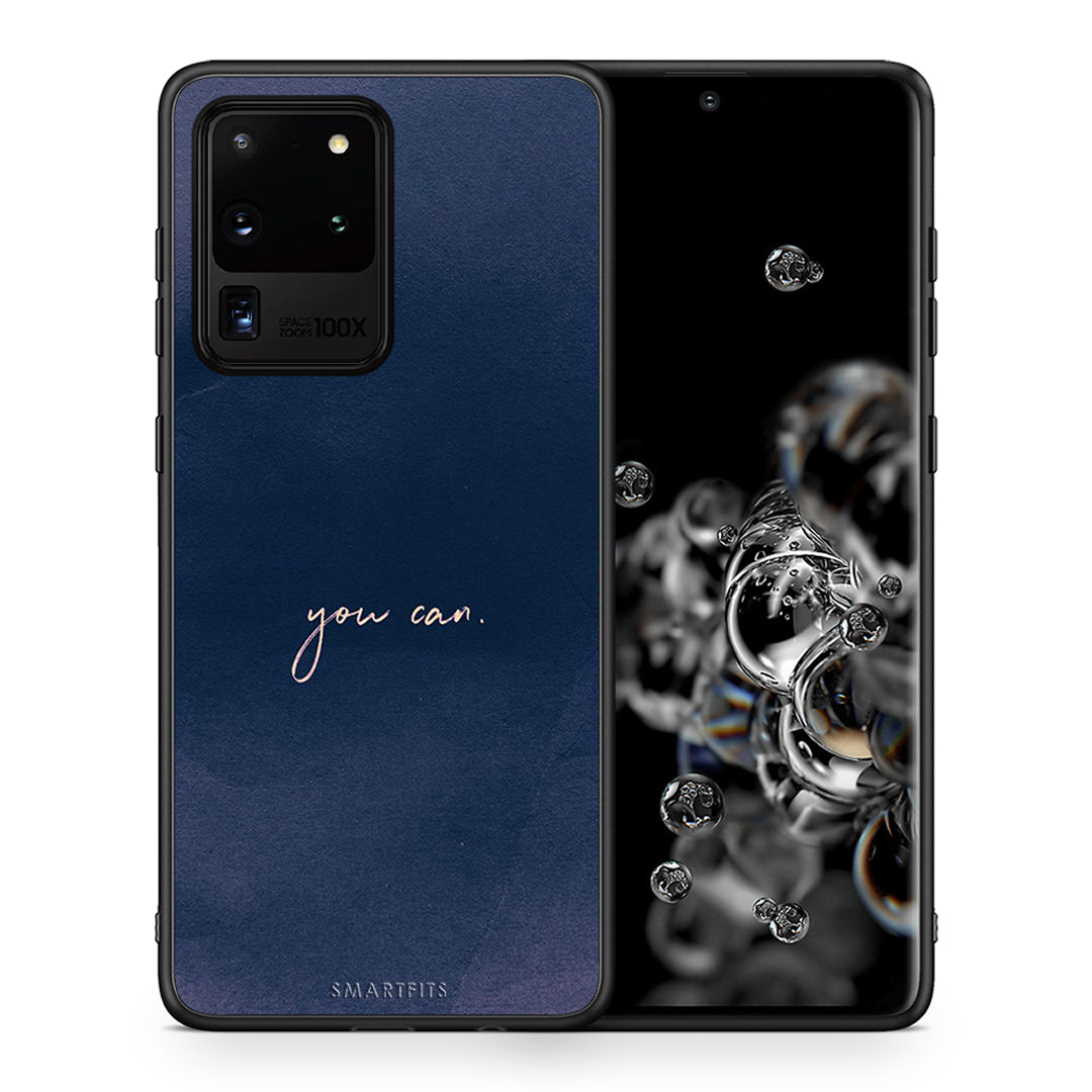 Θήκη Samsung S20 Ultra You Can από τη Smartfits με σχέδιο στο πίσω μέρος και μαύρο περίβλημα | Samsung S20 Ultra You Can case with colorful back and black bezels