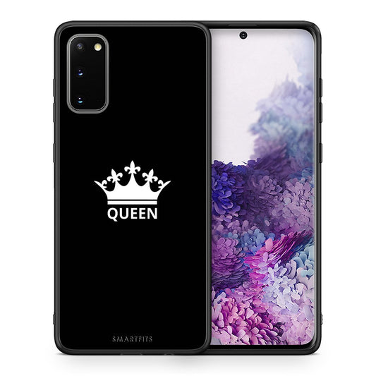 Θήκη Samsung S20 Queen Valentine από τη Smartfits με σχέδιο στο πίσω μέρος και μαύρο περίβλημα | Samsung S20 Queen Valentine case with colorful back and black bezels