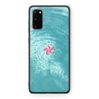 Thumbnail for Samsung S20 Water Flower Θήκη από τη Smartfits με σχέδιο στο πίσω μέρος και μαύρο περίβλημα | Smartphone case with colorful back and black bezels by Smartfits