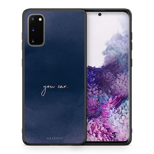 Θήκη Samsung S20 You Can από τη Smartfits με σχέδιο στο πίσω μέρος και μαύρο περίβλημα | Samsung S20 You Can case with colorful back and black bezels