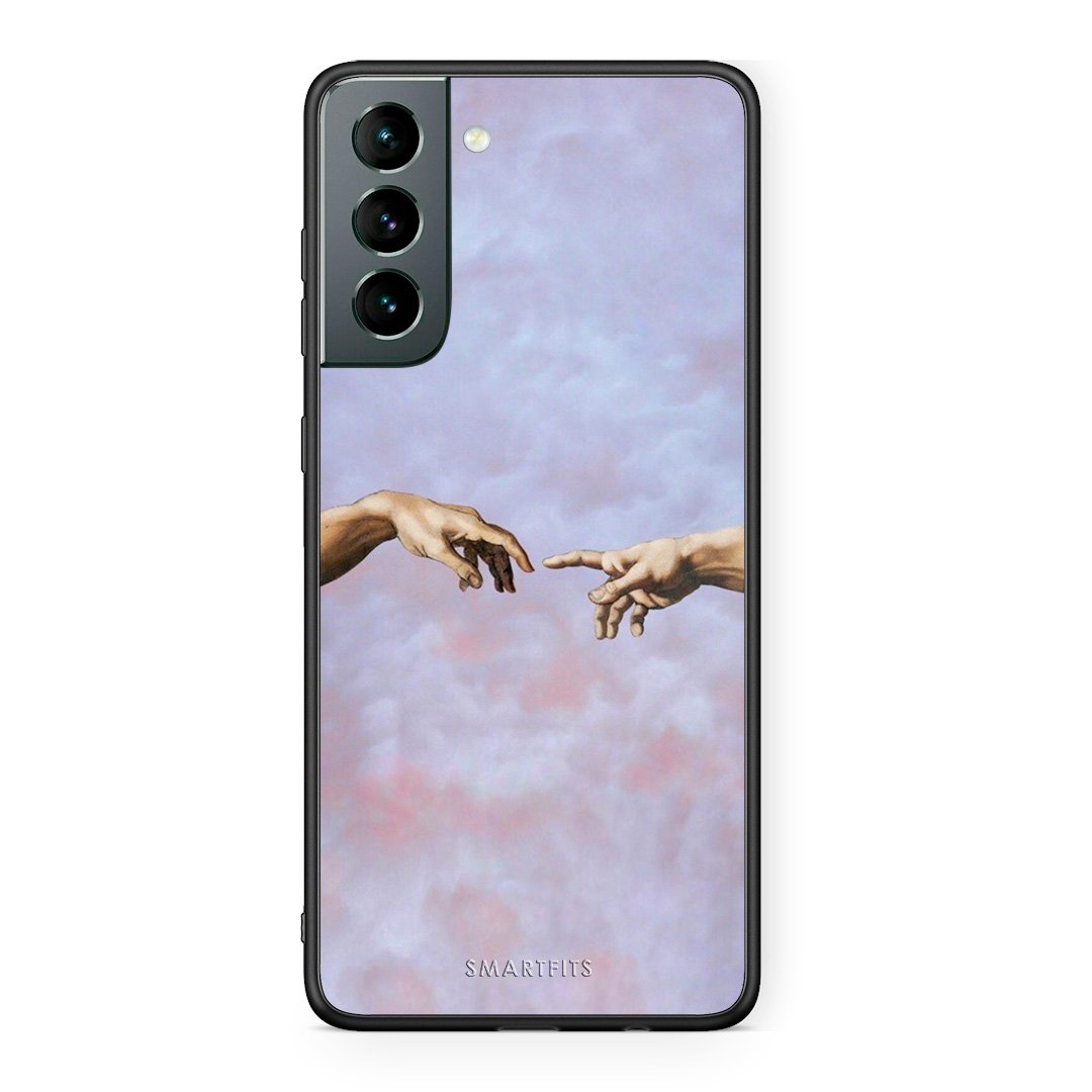 Samsung S21 Adam Hand θήκη από τη Smartfits με σχέδιο στο πίσω μέρος και μαύρο περίβλημα | Smartphone case with colorful back and black bezels by Smartfits