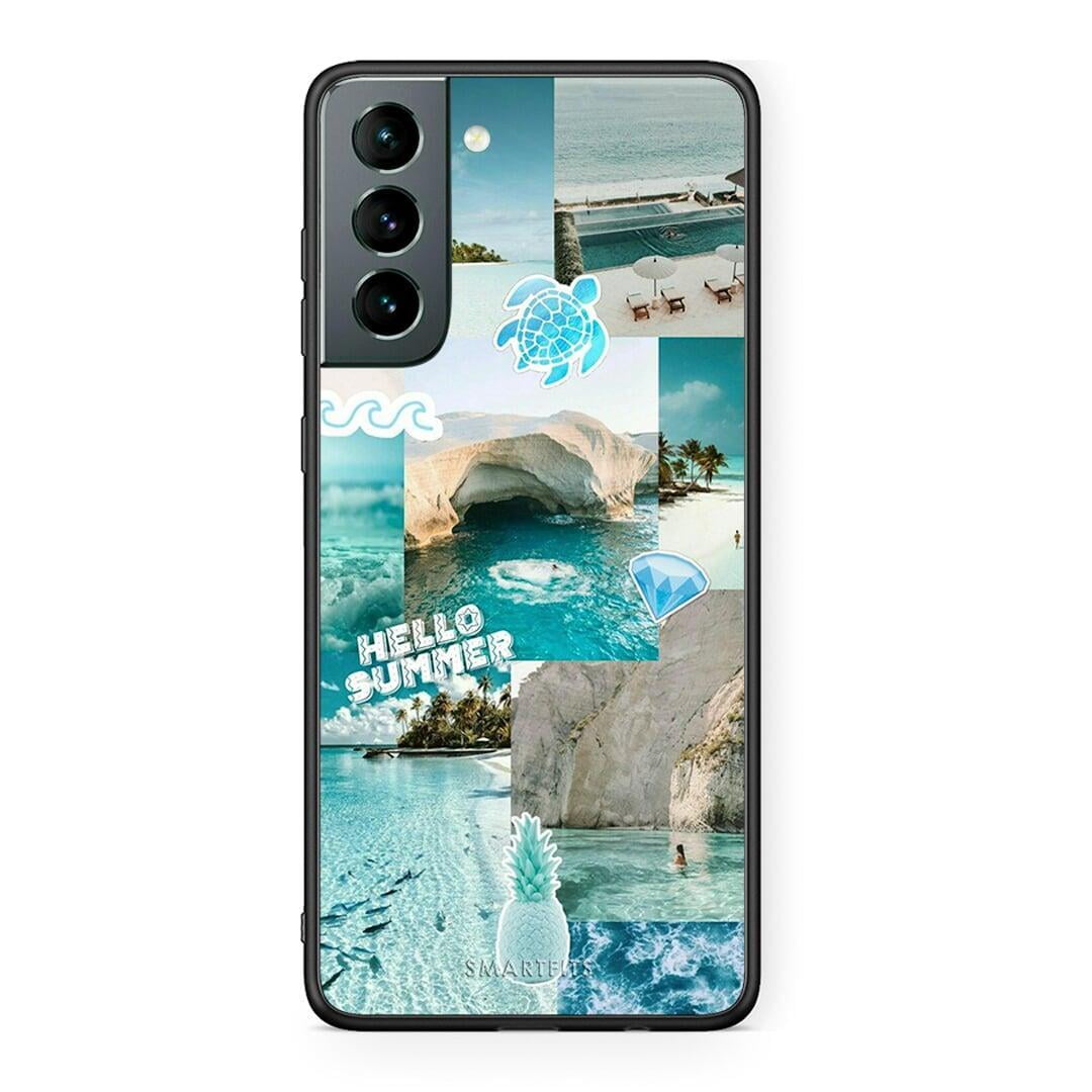 Samsung S21 Aesthetic Summer Θήκη από τη Smartfits με σχέδιο στο πίσω μέρος και μαύρο περίβλημα | Smartphone case with colorful back and black bezels by Smartfits