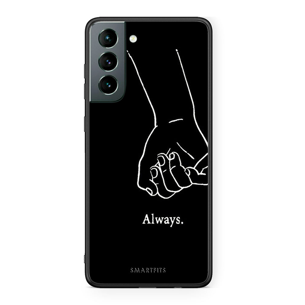 Samsung S21 Always & Forever 1 Θήκη Αγίου Βαλεντίνου από τη Smartfits με σχέδιο στο πίσω μέρος και μαύρο περίβλημα | Smartphone case with colorful back and black bezels by Smartfits