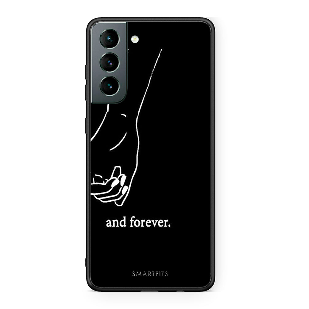 Samsung S21 Always & Forever 2 Θήκη Αγίου Βαλεντίνου από τη Smartfits με σχέδιο στο πίσω μέρος και μαύρο περίβλημα | Smartphone case with colorful back and black bezels by Smartfits