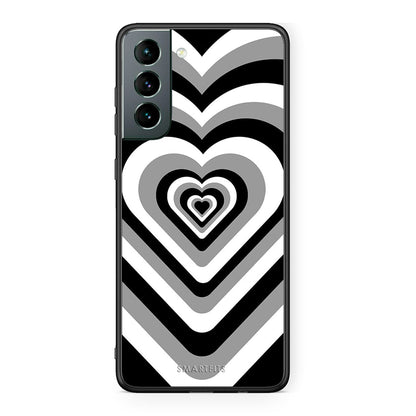 Samsung S21 Black Hearts θήκη από τη Smartfits με σχέδιο στο πίσω μέρος και μαύρο περίβλημα | Smartphone case with colorful back and black bezels by Smartfits