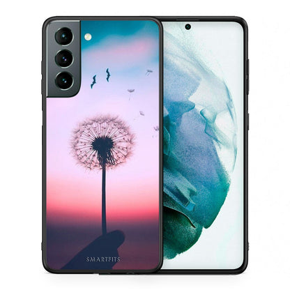 Θήκη Samsung S21 Wish Boho από τη Smartfits με σχέδιο στο πίσω μέρος και μαύρο περίβλημα | Samsung S21 Wish Boho case with colorful back and black bezels