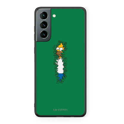 Samsung S21 Bush Man Θήκη Αγίου Βαλεντίνου από τη Smartfits με σχέδιο στο πίσω μέρος και μαύρο περίβλημα | Smartphone case with colorful back and black bezels by Smartfits