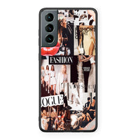 Thumbnail for Samsung S21 Collage Fashion Θήκη Αγίου Βαλεντίνου από τη Smartfits με σχέδιο στο πίσω μέρος και μαύρο περίβλημα | Smartphone case with colorful back and black bezels by Smartfits