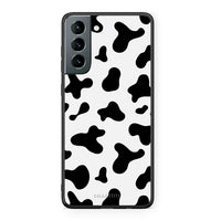 Thumbnail for Samsung S21 Cow Print θήκη από τη Smartfits με σχέδιο στο πίσω μέρος και μαύρο περίβλημα | Smartphone case with colorful back and black bezels by Smartfits