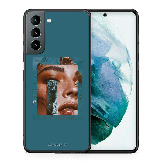 Θήκη Samsung S21 Cry An Ocean από τη Smartfits με σχέδιο στο πίσω μέρος και μαύρο περίβλημα | Samsung S21 Cry An Ocean case with colorful back and black bezels