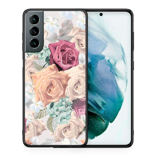 Θήκη Samsung S21 Bouquet Floral από τη Smartfits με σχέδιο στο πίσω μέρος και μαύρο περίβλημα | Samsung S21 Bouquet Floral case with colorful back and black bezels