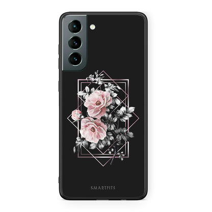 4 - Samsung S21 Frame Flower case, cover, bumper