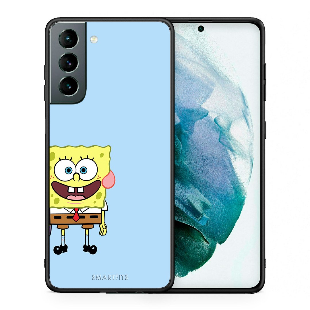 Θήκη Samsung S21 Friends Bob από τη Smartfits με σχέδιο στο πίσω μέρος και μαύρο περίβλημα | Samsung S21 Friends Bob case with colorful back and black bezels