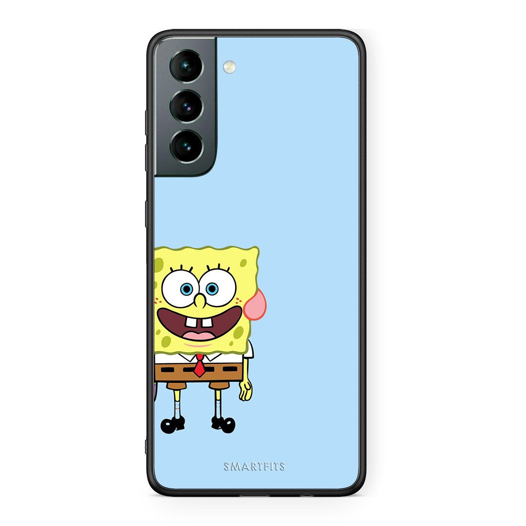 Samsung S21 Friends Bob θήκη από τη Smartfits με σχέδιο στο πίσω μέρος και μαύρο περίβλημα | Smartphone case with colorful back and black bezels by Smartfits