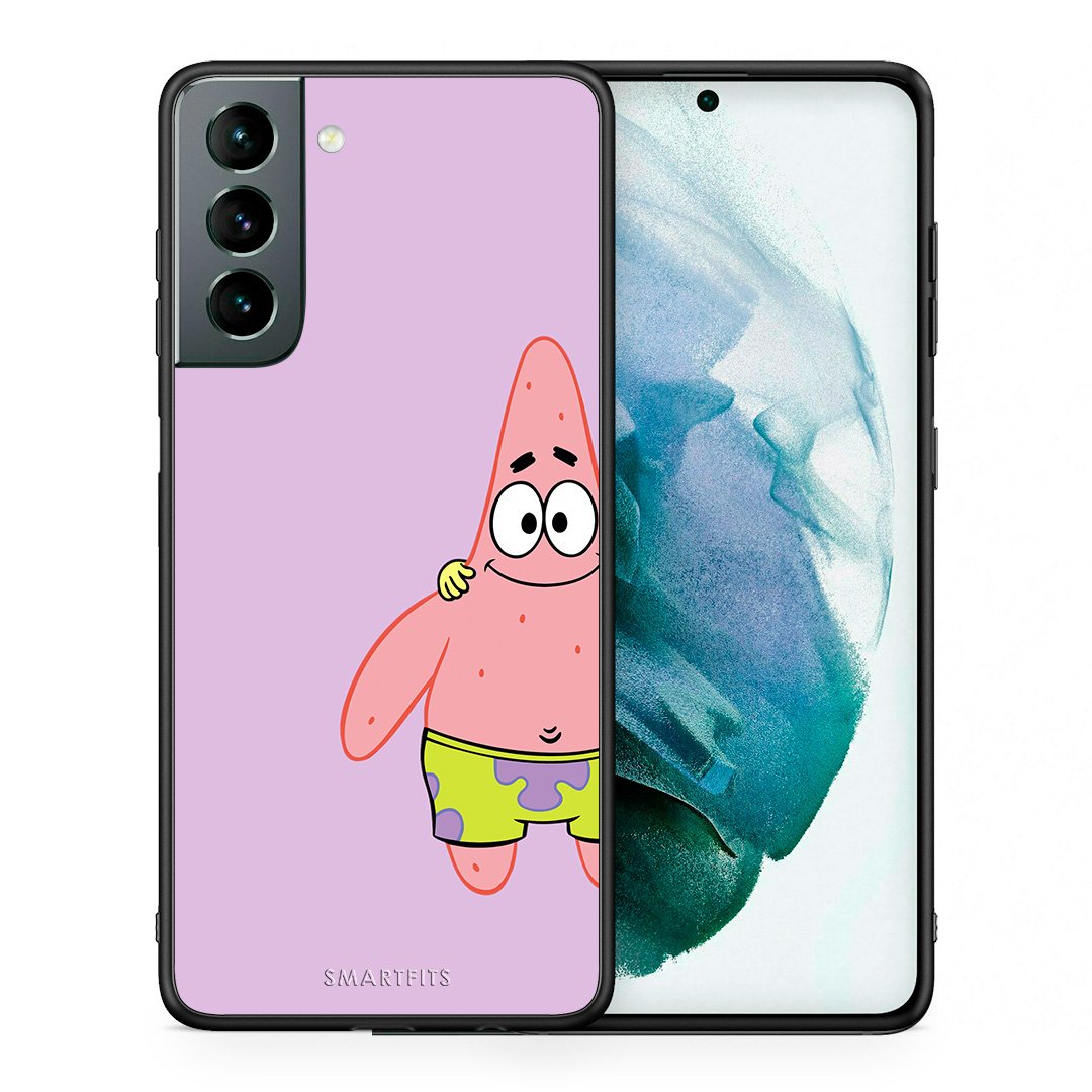 Θήκη Samsung S21  Friends Patrick από τη Smartfits με σχέδιο στο πίσω μέρος και μαύρο περίβλημα | Samsung S21  Friends Patrick case with colorful back and black bezels