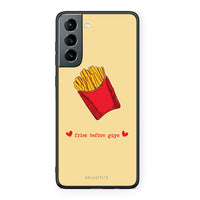 Thumbnail for Samsung S21 Fries Before Guys Θήκη Αγίου Βαλεντίνου από τη Smartfits με σχέδιο στο πίσω μέρος και μαύρο περίβλημα | Smartphone case with colorful back and black bezels by Smartfits