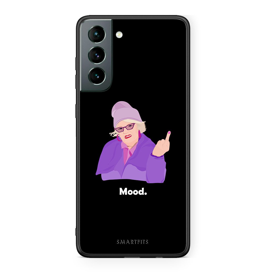 Samsung S21 Grandma Mood Black θήκη από τη Smartfits με σχέδιο στο πίσω μέρος και μαύρο περίβλημα | Smartphone case with colorful back and black bezels by Smartfits