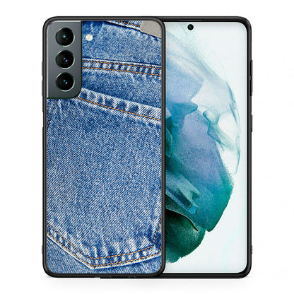 Θήκη Samsung S21 Jeans Pocket από τη Smartfits με σχέδιο στο πίσω μέρος και μαύρο περίβλημα | Samsung S21 Jeans Pocket case with colorful back and black bezels
