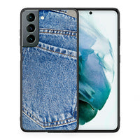 Thumbnail for Θήκη Samsung S21 Jeans Pocket από τη Smartfits με σχέδιο στο πίσω μέρος και μαύρο περίβλημα | Samsung S21 Jeans Pocket case with colorful back and black bezels