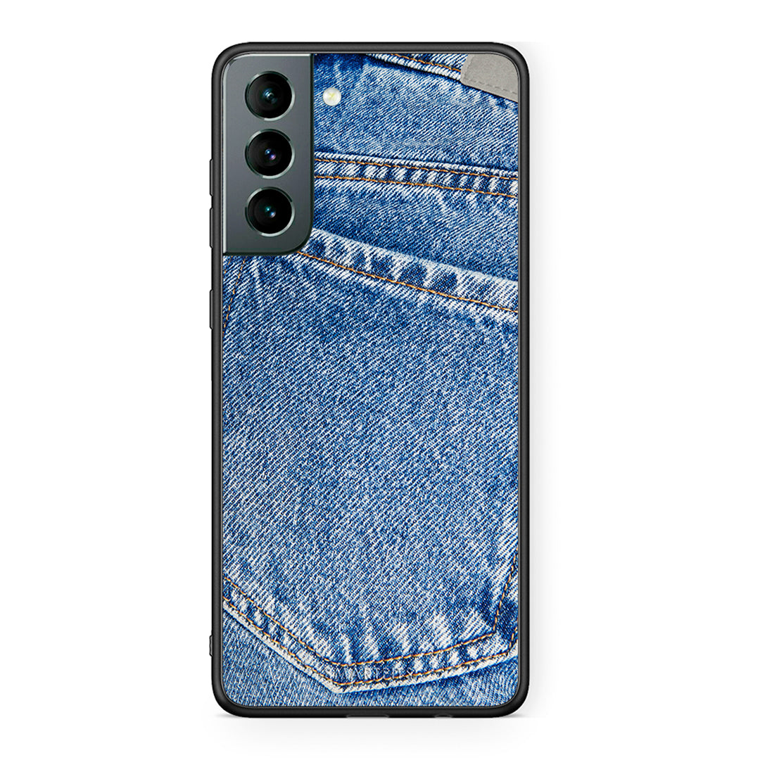 Samsung S21 Jeans Pocket θήκη από τη Smartfits με σχέδιο στο πίσω μέρος και μαύρο περίβλημα | Smartphone case with colorful back and black bezels by Smartfits