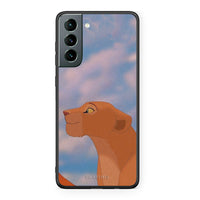 Thumbnail for Samsung S21 Lion Love 2 Θήκη Αγίου Βαλεντίνου από τη Smartfits με σχέδιο στο πίσω μέρος και μαύρο περίβλημα | Smartphone case with colorful back and black bezels by Smartfits