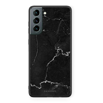 Samsung S21 Marble Black θήκη από τη Smartfits με σχέδιο στο πίσω μέρος και μαύρο περίβλημα | Smartphone case with colorful back and black bezels by Smartfits