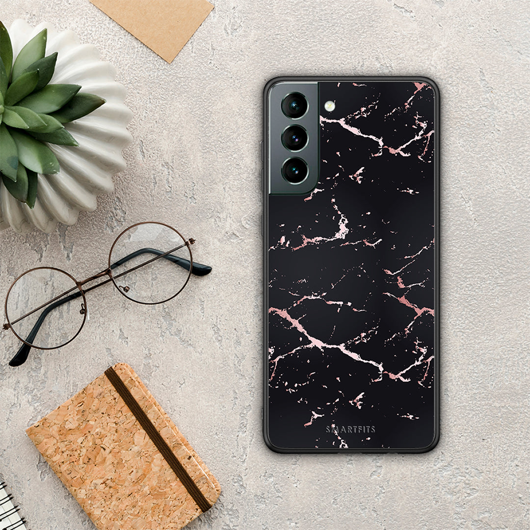 Marble Black Rosegold - Samsung Galaxy S21 θήκη