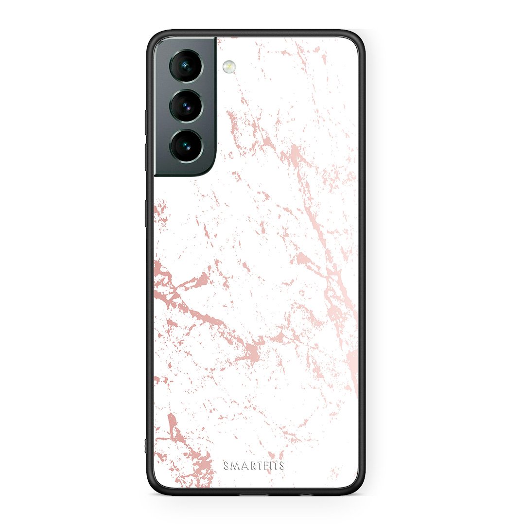 116 - Samsung S21 Pink Splash Marble case, cover, bumper