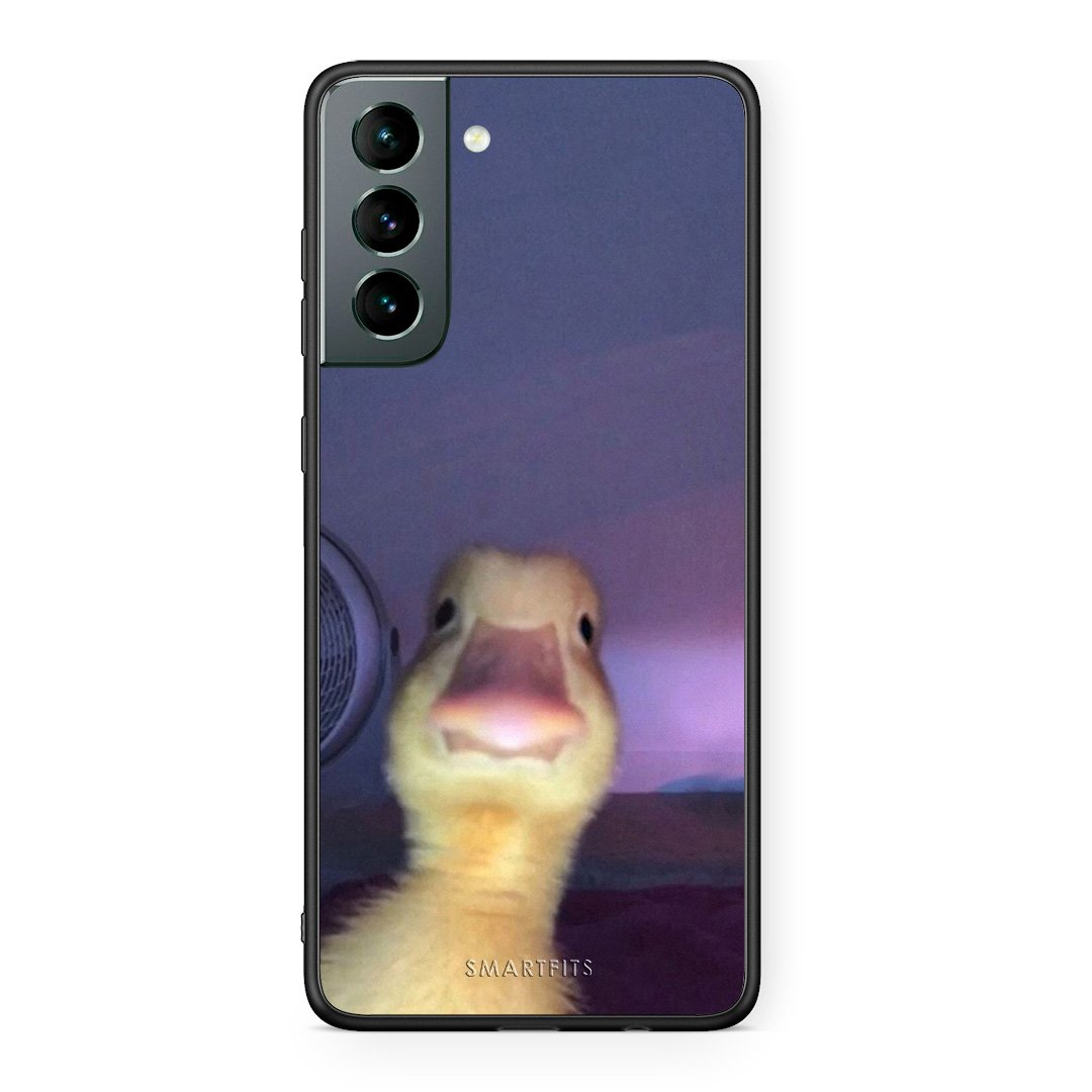 Samsung S21 Meme Duck θήκη από τη Smartfits με σχέδιο στο πίσω μέρος και μαύρο περίβλημα | Smartphone case with colorful back and black bezels by Smartfits