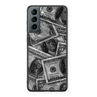 Thumbnail for Samsung S21 Money Dollars θήκη από τη Smartfits με σχέδιο στο πίσω μέρος και μαύρο περίβλημα | Smartphone case with colorful back and black bezels by Smartfits