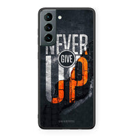 Thumbnail for Samsung S21 Never Give Up Θήκη Αγίου Βαλεντίνου από τη Smartfits με σχέδιο στο πίσω μέρος και μαύρο περίβλημα | Smartphone case with colorful back and black bezels by Smartfits