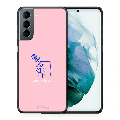 Θήκη Samsung S21 Nice Day από τη Smartfits με σχέδιο στο πίσω μέρος και μαύρο περίβλημα | Samsung S21 Nice Day case with colorful back and black bezels
