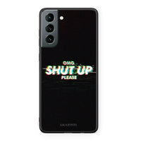 Thumbnail for Samsung S21 OMG ShutUp θήκη από τη Smartfits με σχέδιο στο πίσω μέρος και μαύρο περίβλημα | Smartphone case with colorful back and black bezels by Smartfits