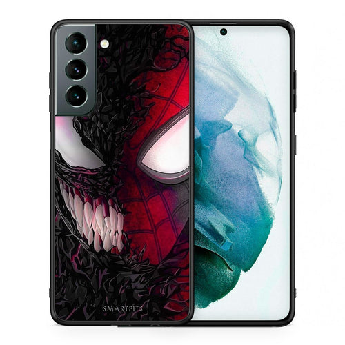 Θήκη Samsung S21 SpiderVenom PopArt από τη Smartfits με σχέδιο στο πίσω μέρος και μαύρο περίβλημα | Samsung S21 SpiderVenom PopArt case with colorful back and black bezels