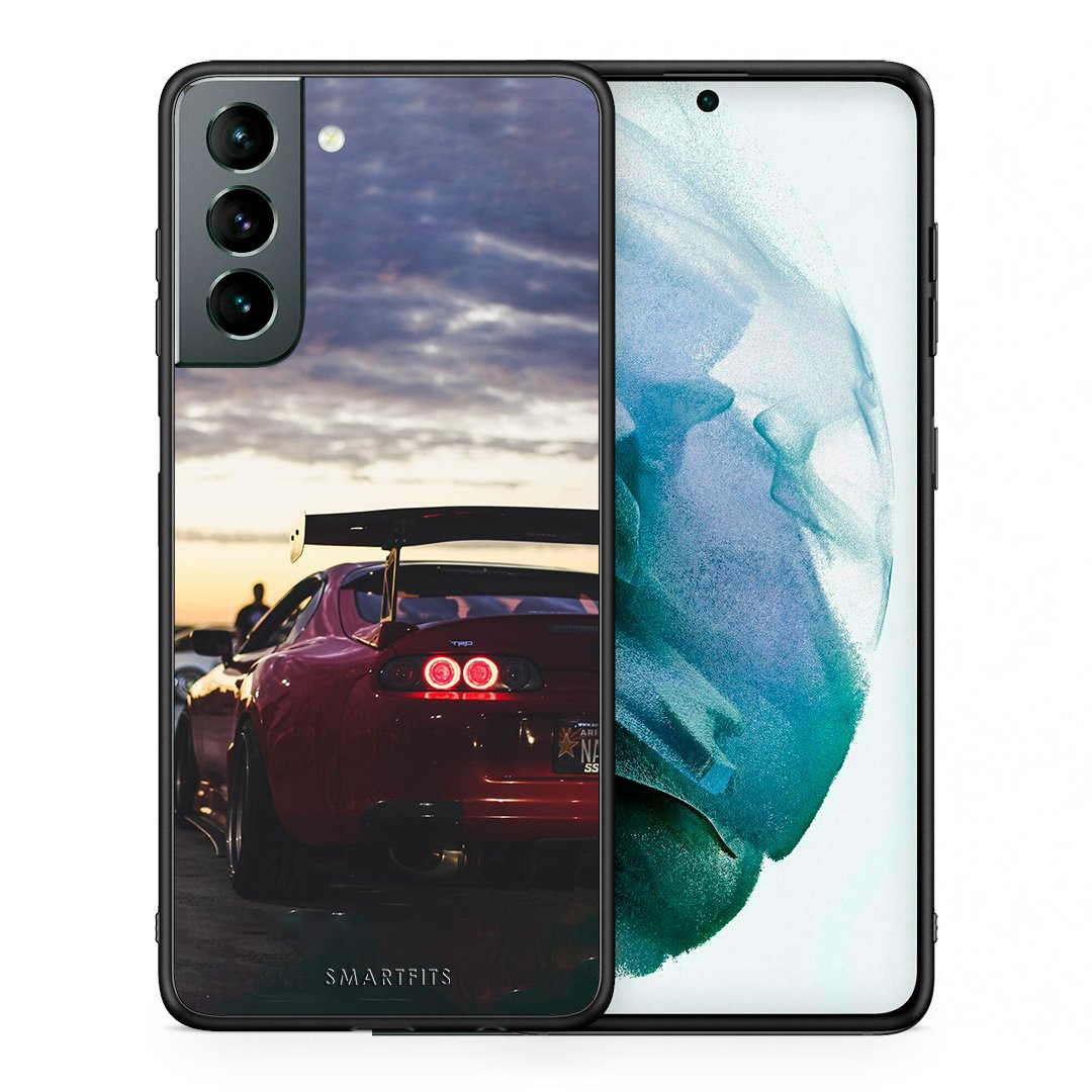 Θήκη Samsung S21 Racing Supra από τη Smartfits με σχέδιο στο πίσω μέρος και μαύρο περίβλημα | Samsung S21 Racing Supra case with colorful back and black bezels
