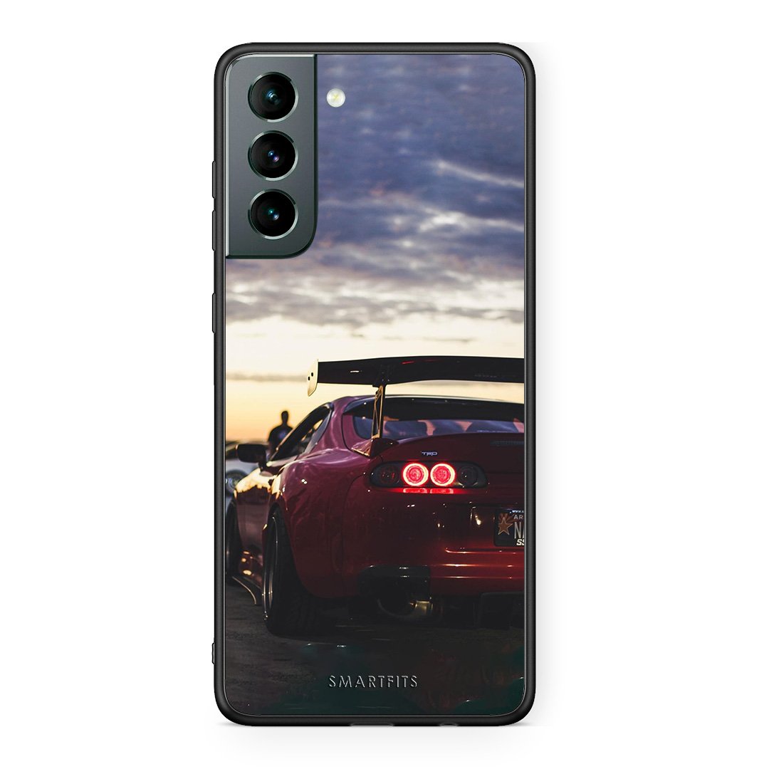 Samsung S21 Racing Supra θήκη από τη Smartfits με σχέδιο στο πίσω μέρος και μαύρο περίβλημα | Smartphone case with colorful back and black bezels by Smartfits