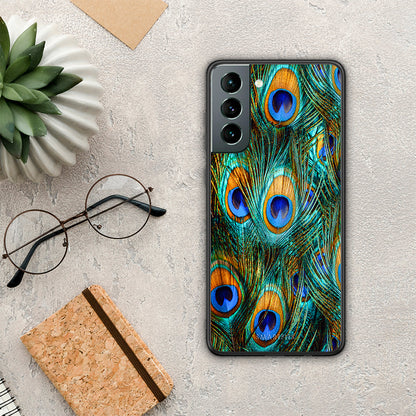 Real Peacock Feathers - Samsung Galaxy S21 θήκη