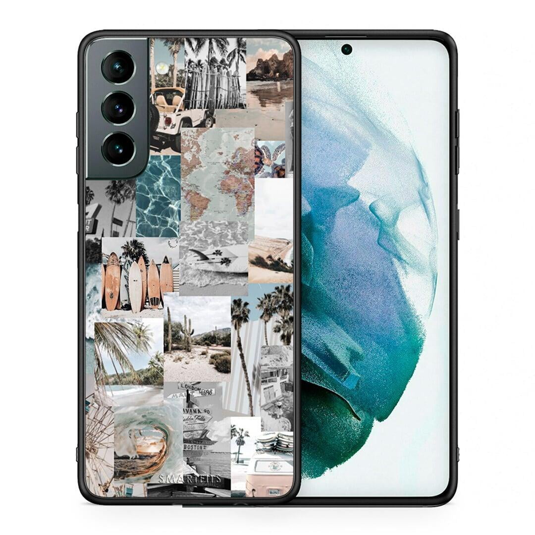 Θήκη Samsung S21 Retro Beach Life από τη Smartfits με σχέδιο στο πίσω μέρος και μαύρο περίβλημα | Samsung S21 Retro Beach Life case with colorful back and black bezels