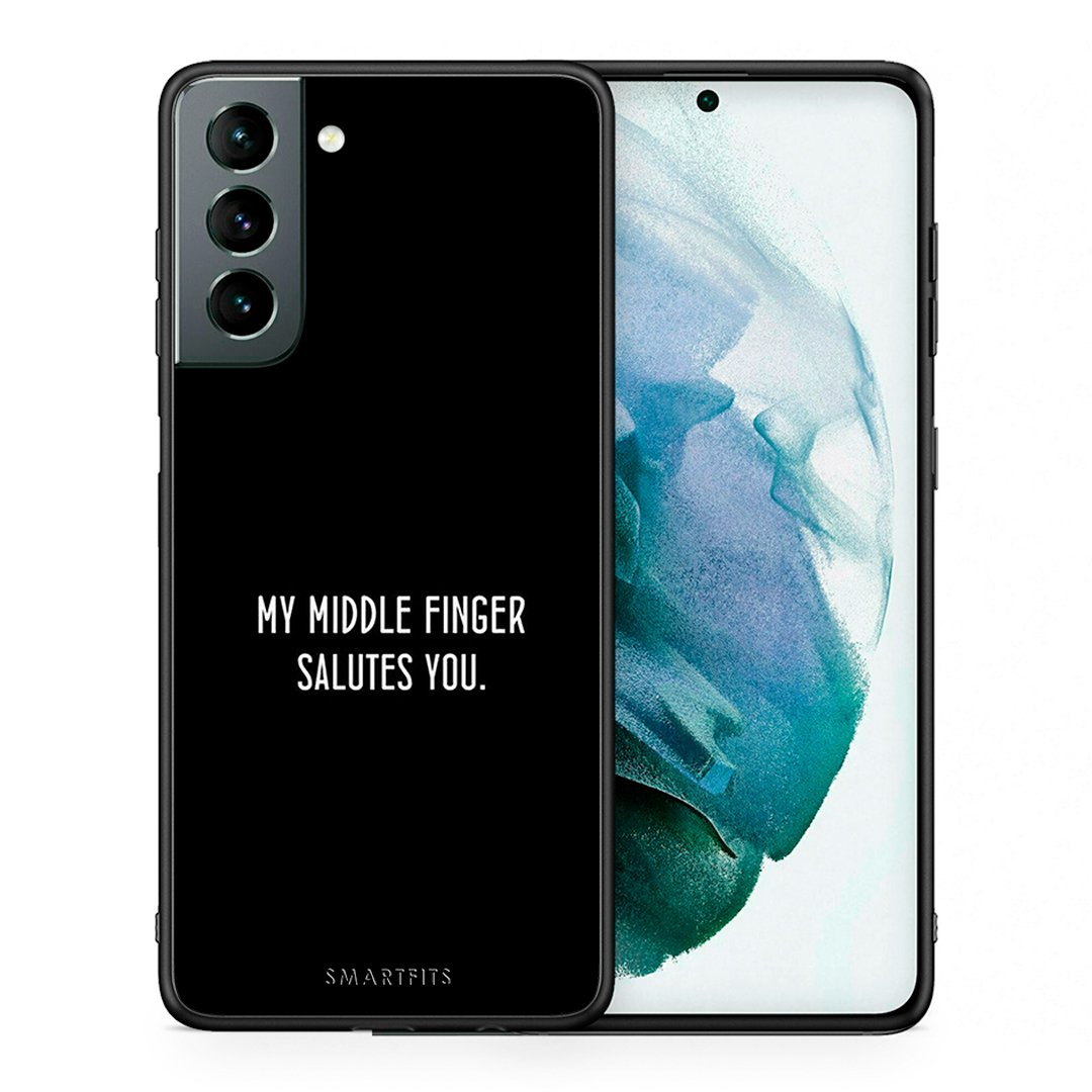 Θήκη Samsung S21 Salute από τη Smartfits με σχέδιο στο πίσω μέρος και μαύρο περίβλημα | Samsung S21 Salute case with colorful back and black bezels