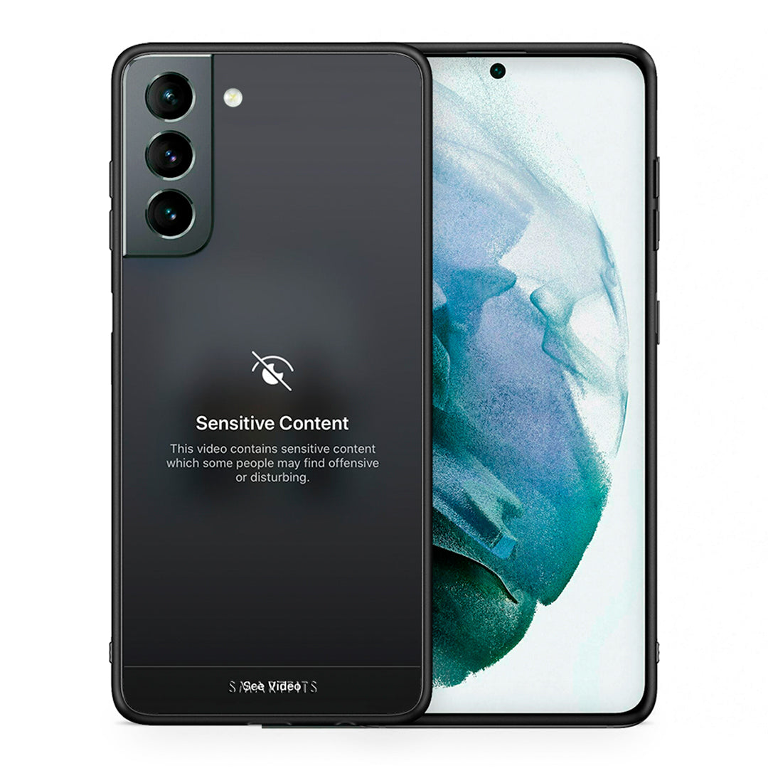 Θήκη Samsung S21 Sensitive Content από τη Smartfits με σχέδιο στο πίσω μέρος και μαύρο περίβλημα | Samsung S21 Sensitive Content case with colorful back and black bezels