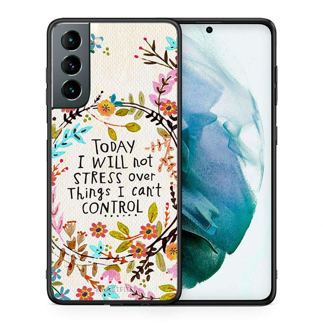 Θήκη Samsung S21 Stress Over από τη Smartfits με σχέδιο στο πίσω μέρος και μαύρο περίβλημα | Samsung S21 Stress Over case with colorful back and black bezels