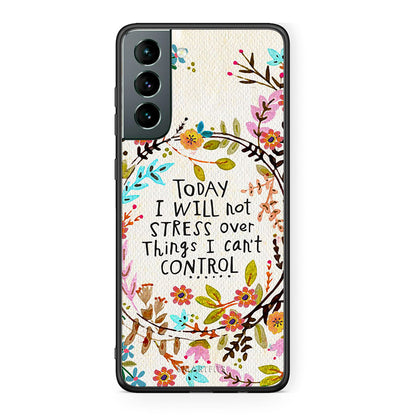 Samsung S21 Stress Over θήκη από τη Smartfits με σχέδιο στο πίσω μέρος και μαύρο περίβλημα | Smartphone case with colorful back and black bezels by Smartfits
